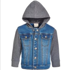 First Impressions Baby Boy Hooded Denim Jacket - Sz. 6-9mo.